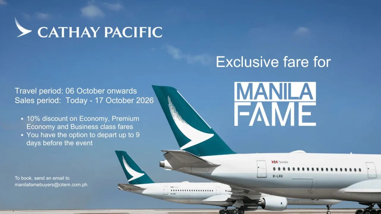 Manila FAME partners with Cathay Pacific