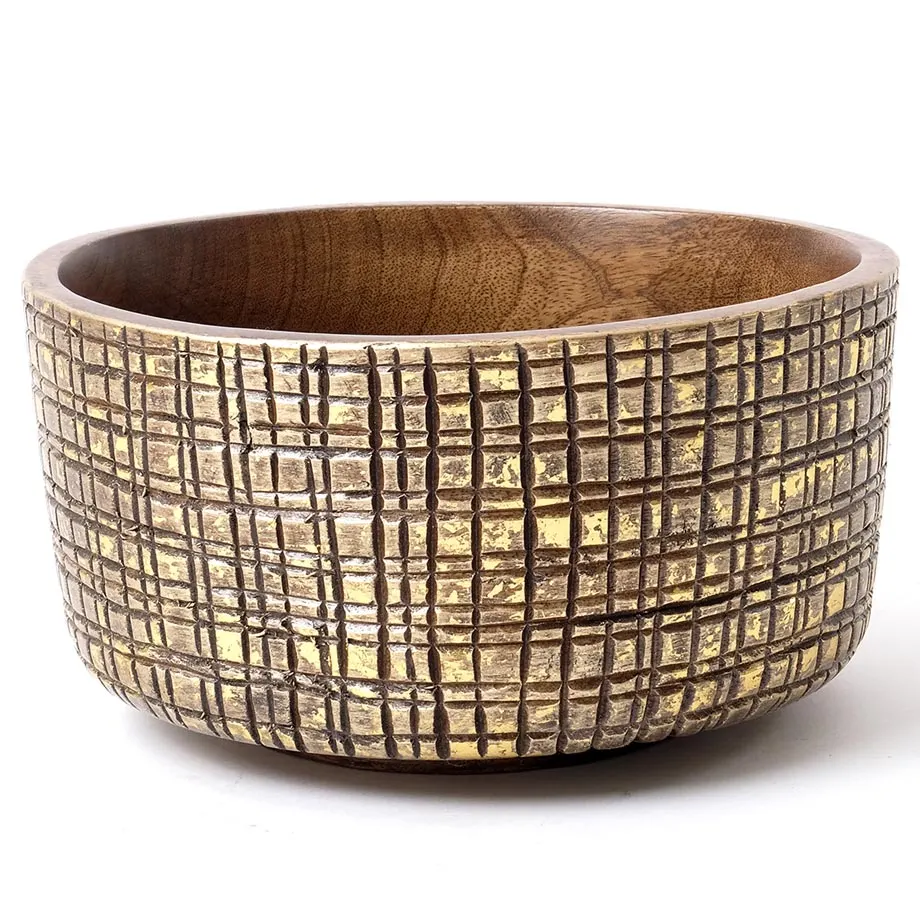 AMB20-02 Round Bowl with Carvings, image 4