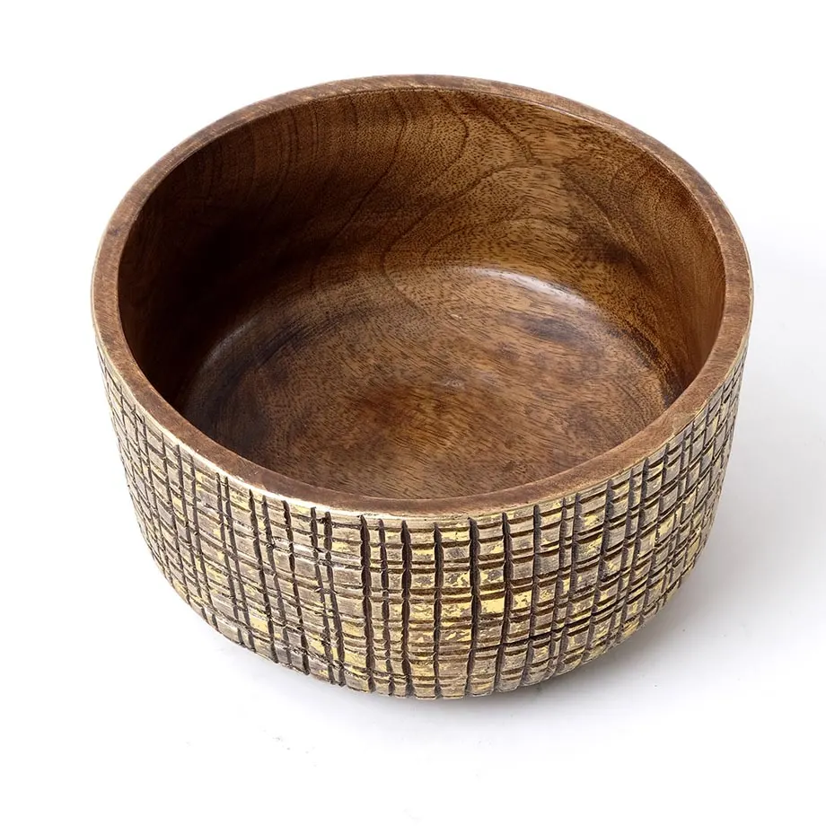 AMB20-02 Round Bowl with Carvings, image 3