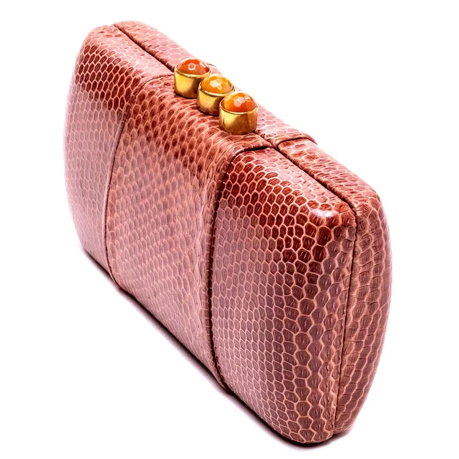 Rita Snakeskin Clutch, image 3