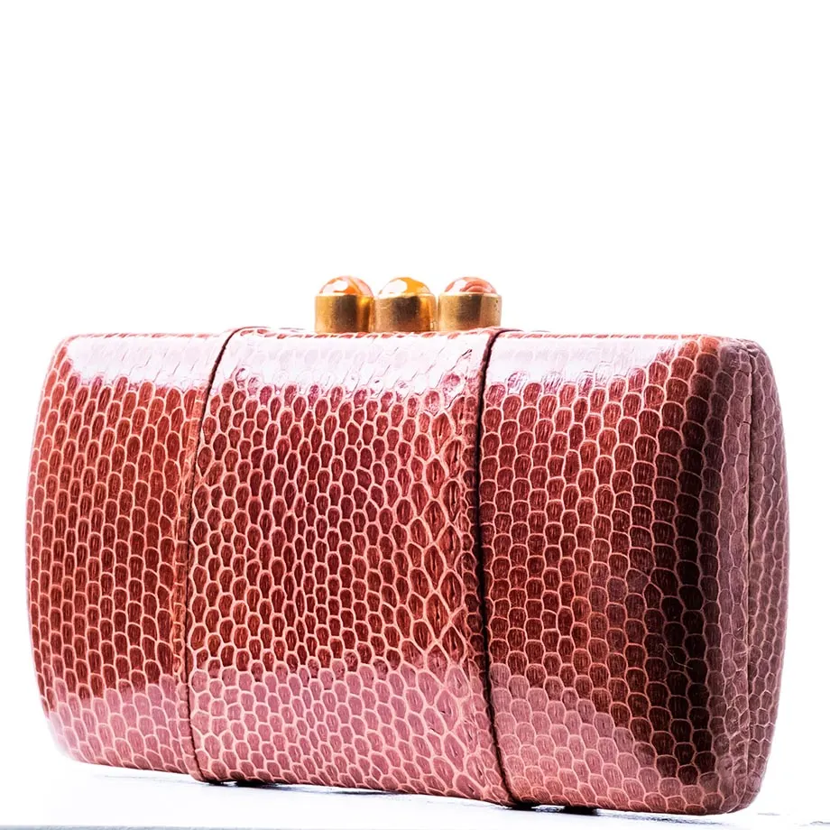 Rita Snakeskin Clutch, image 4