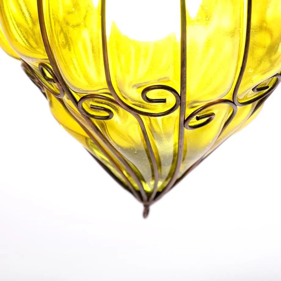  Cone Shaped Blown Glass Hanging Pendant , image 3