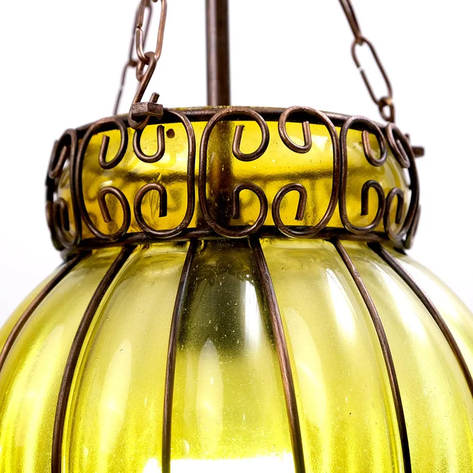  Cone Shaped Blown Glass Hanging Pendant , image 4