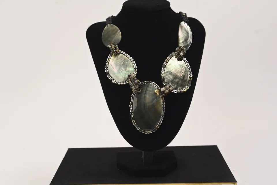 Blacklip Embroided Necklace, image 2