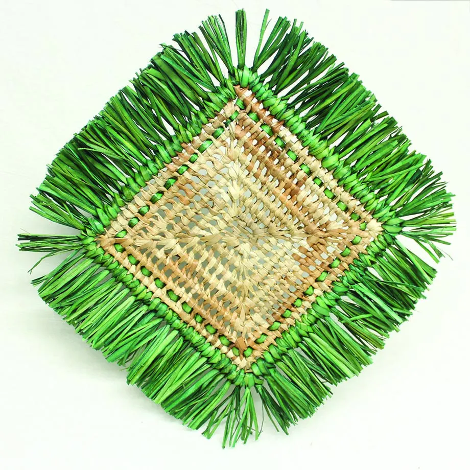 Berde Square Fringed Charger