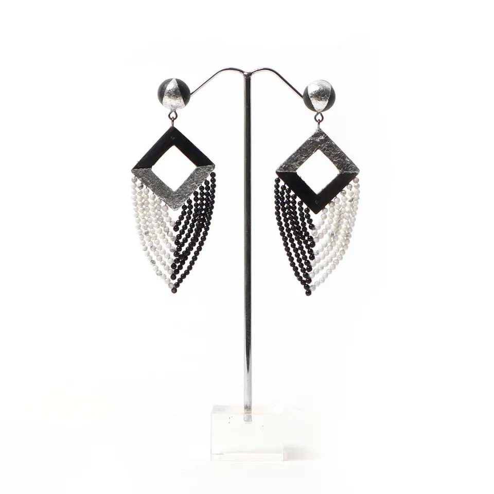 Gypsy Earrings (Onyx Beads), image 1