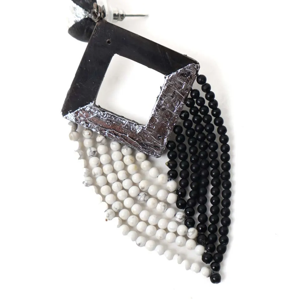 Gypsy Earrings (Onyx Beads), image 3