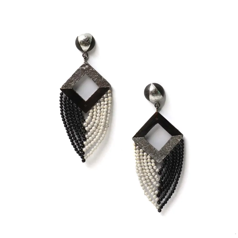 Gypsy Earrings (Onyx Beads), image 4