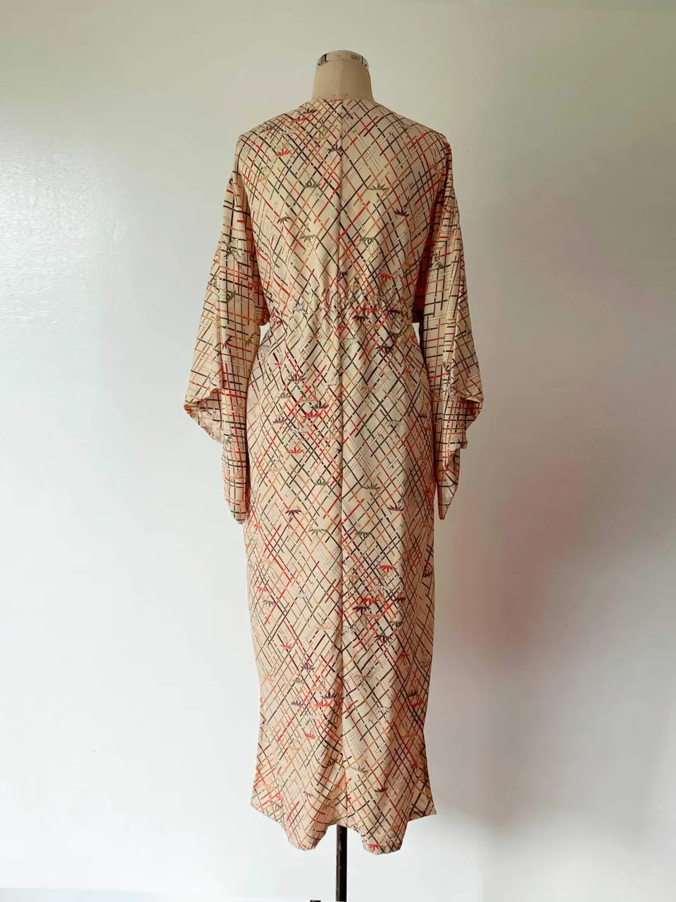 Classic Beige Kimono Cover up Dress, image 5