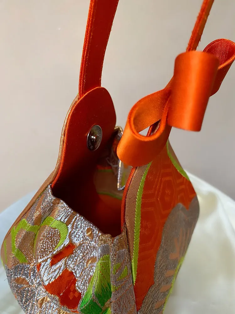Mandará orange Teardrop Clutch, image 4