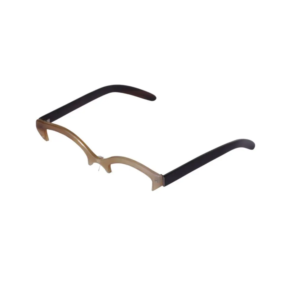 Top-Framed Albino Carabao Horn Eyeglasses , image 2