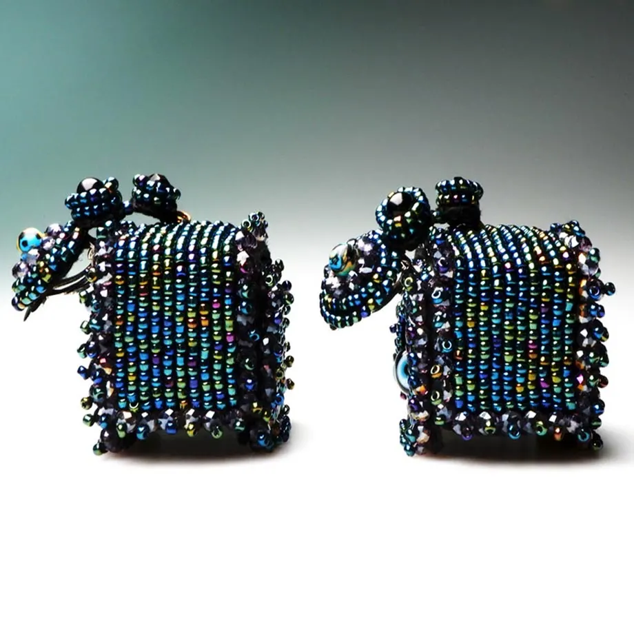 Black Bird Cuckoo Clock Earrings, image 2