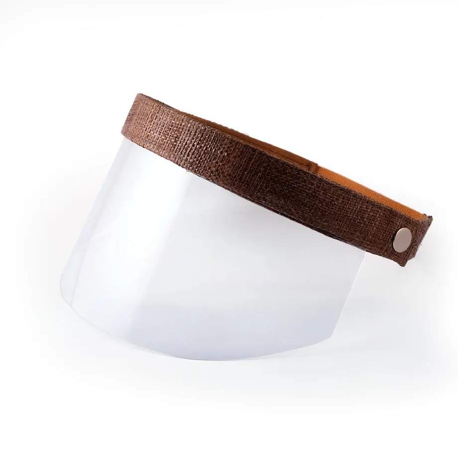 GOGGLES IN RAFFIA + FACE SHIELD (BROWN), image 2