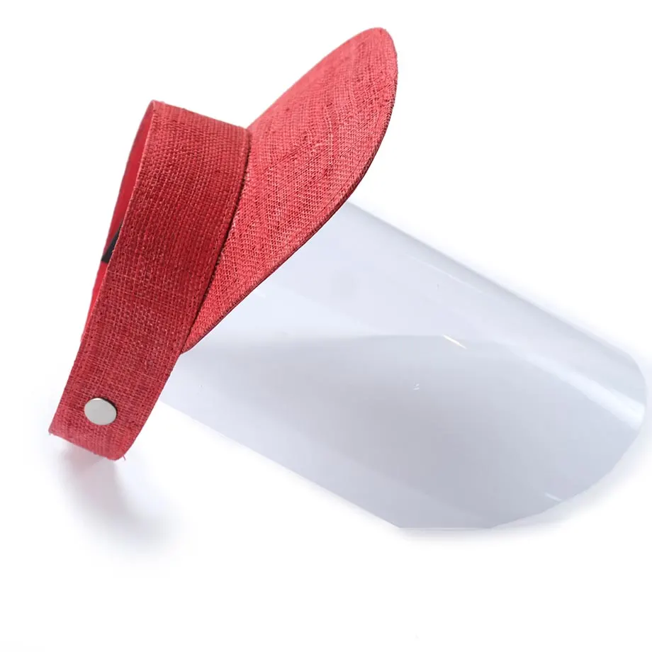 RAFFIA VISOR + FACE SHIELD (RED), image 2