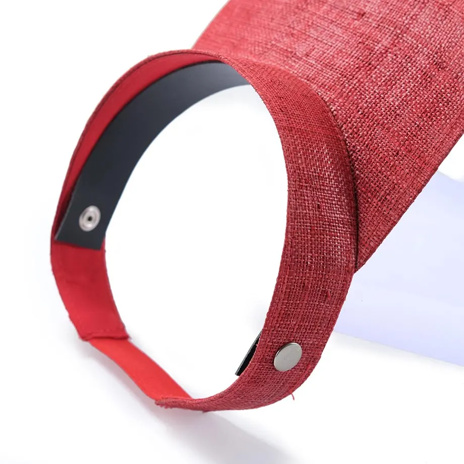 RAFFIA VISOR + FACE SHIELD (RED), image 4