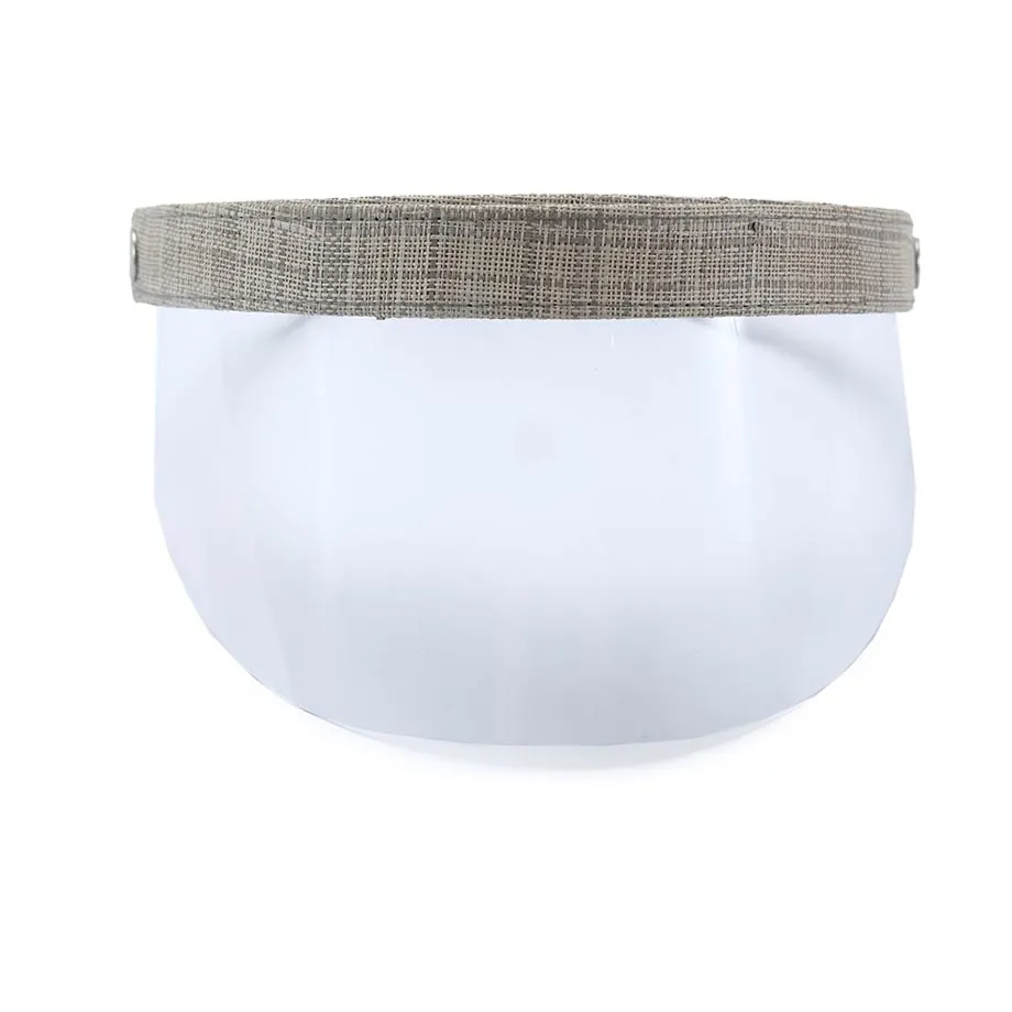 GOGGLES IN RAFFIA + FACE SHIELD (GRAY), image 5