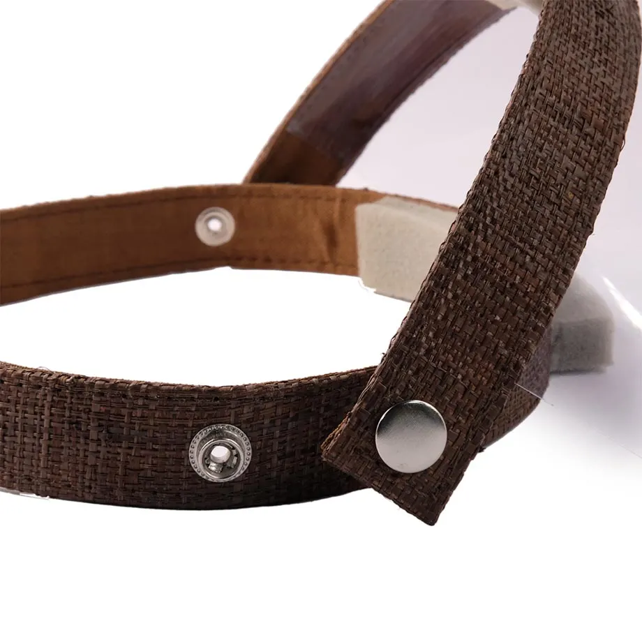 RAFFIA FACE SHIELD (BROWN), image 5