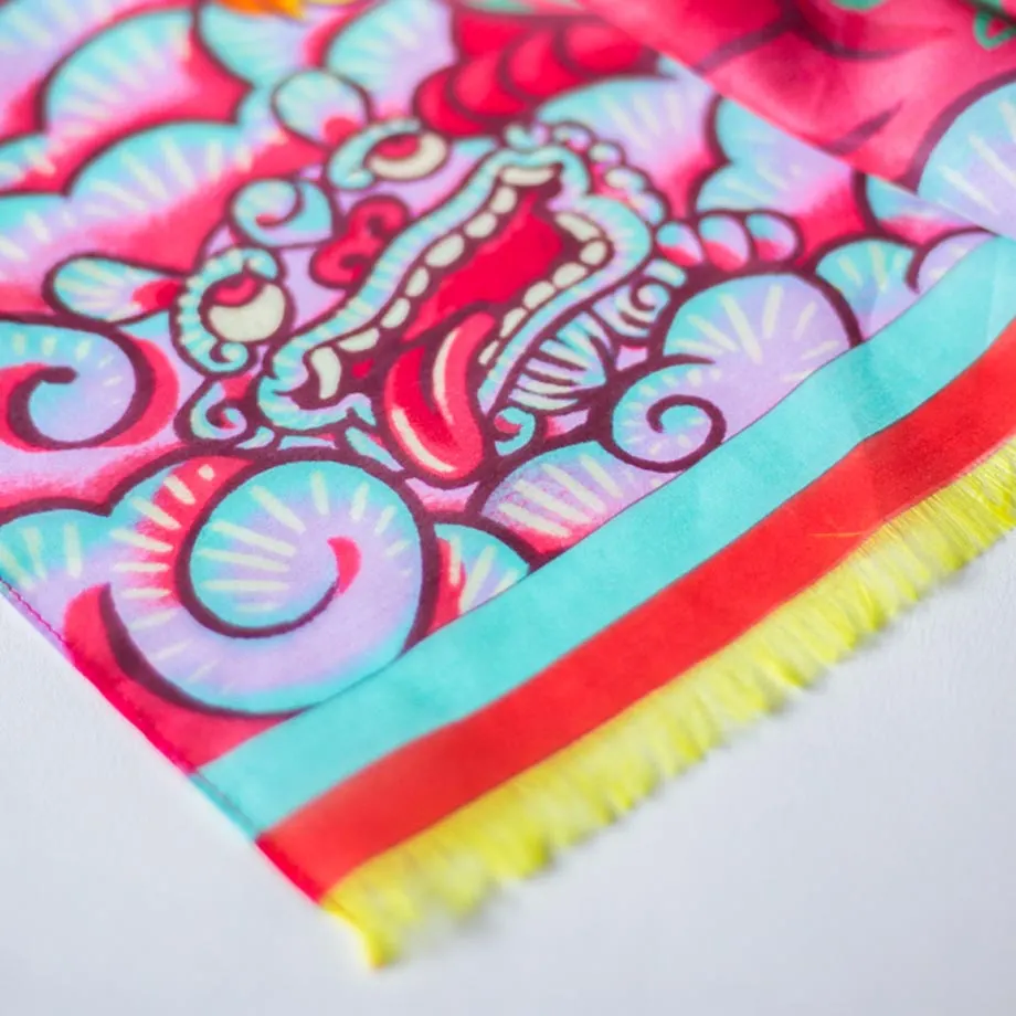 Foo for Thought Silk Cotton Long Scarf, image 3
