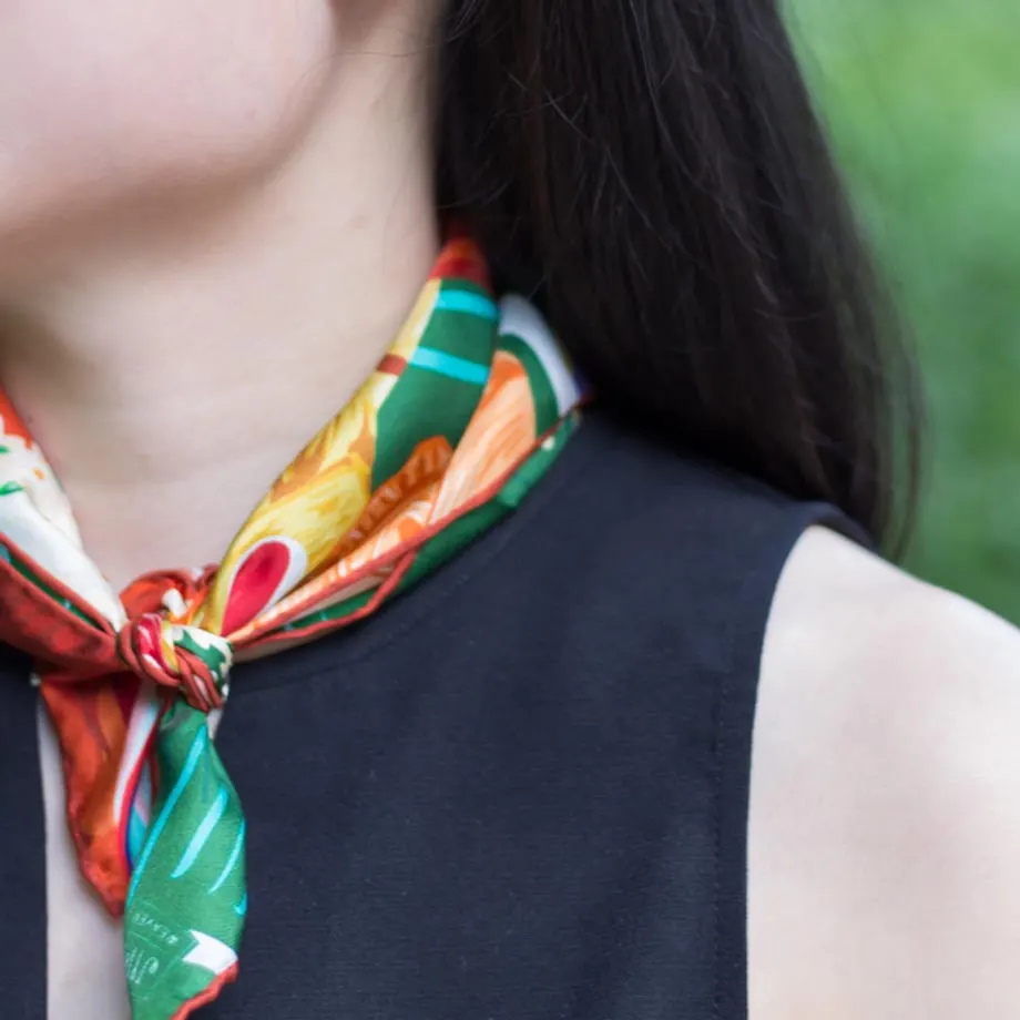 Lechon Silk Pocket Square/Scarf, image 3