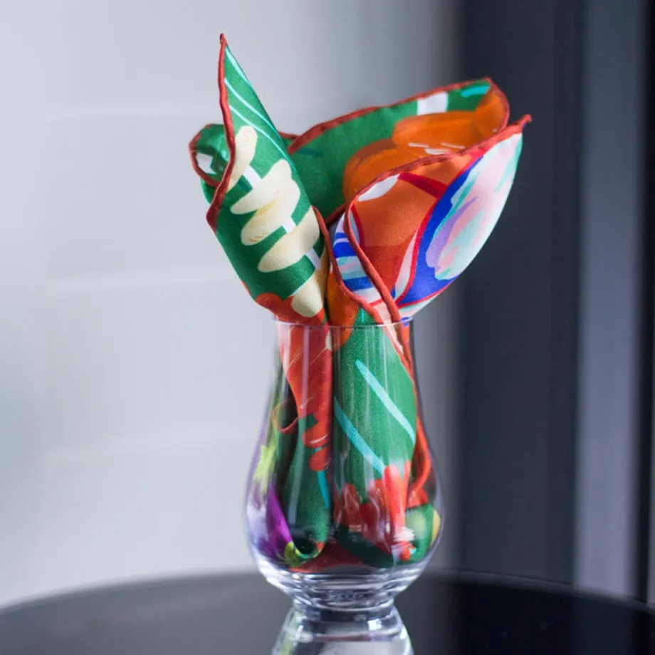 Lechon Silk Pocket Square/Scarf, image 4