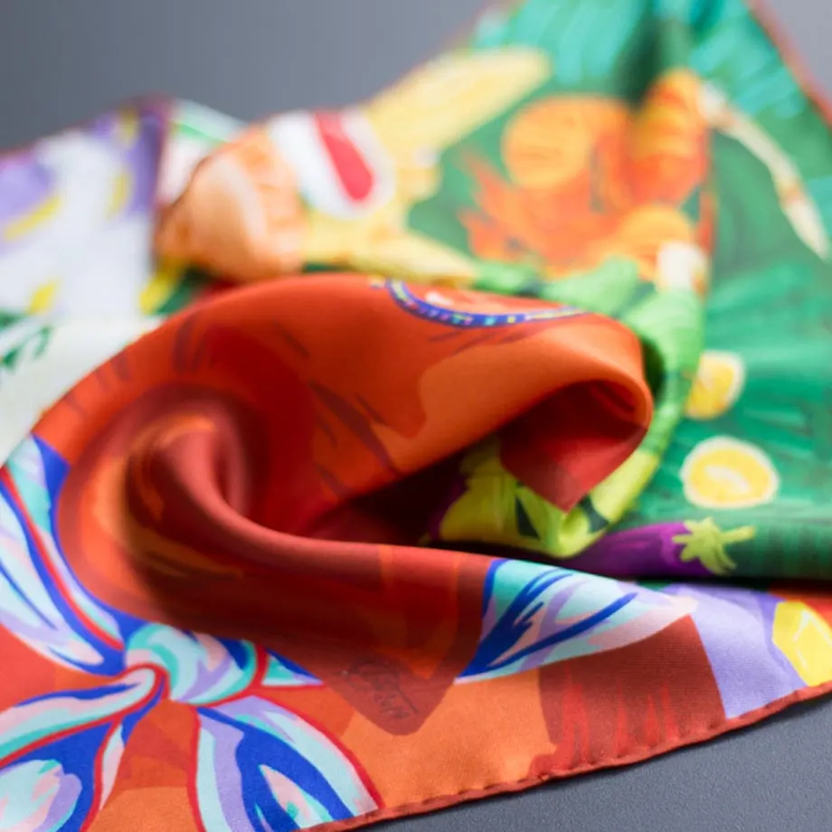 Lechon Silk Pocket Square/Scarf, image 2