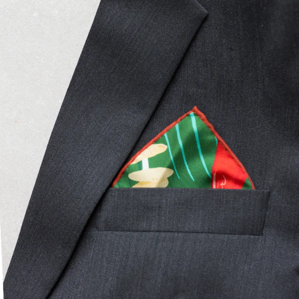 Lechon Silk Pocket Square/Scarf, image 5
