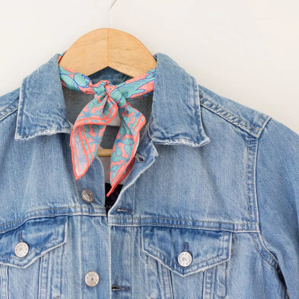 Whale of a Time Silk Pocket Square/Scarf, image 4