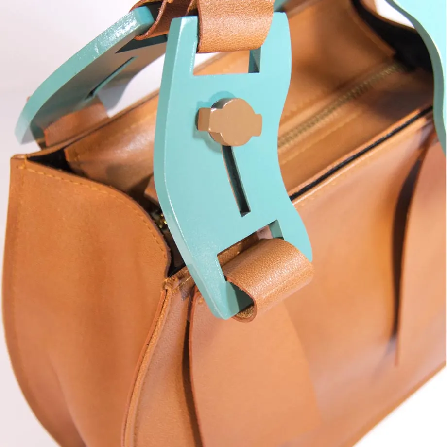 S. DALI Genuine Mini Handbag in brown, image 2