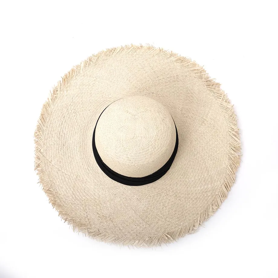 Lady’s Raffia Fringe Hat (HT17-0909), image 1
