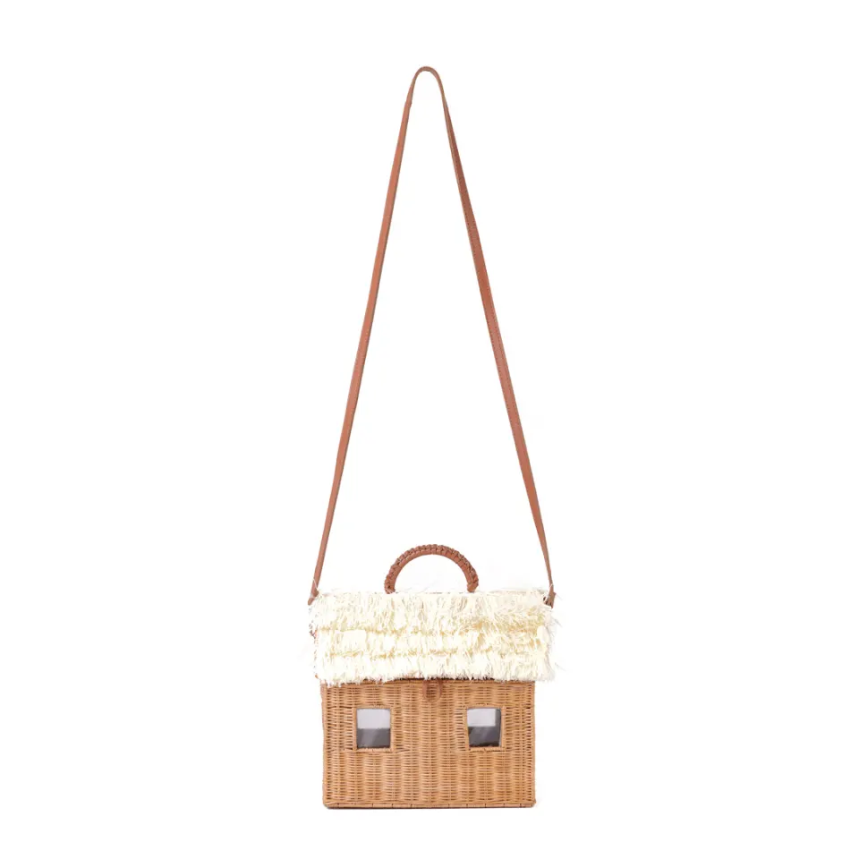 OM17-1161 RATTAN NIPA HUT BAG, image 1