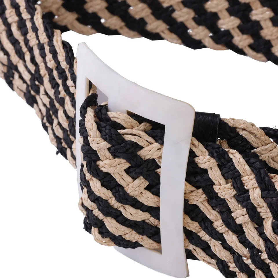 OM17-1171 BELT BRAIDED RAFFIA, image 1