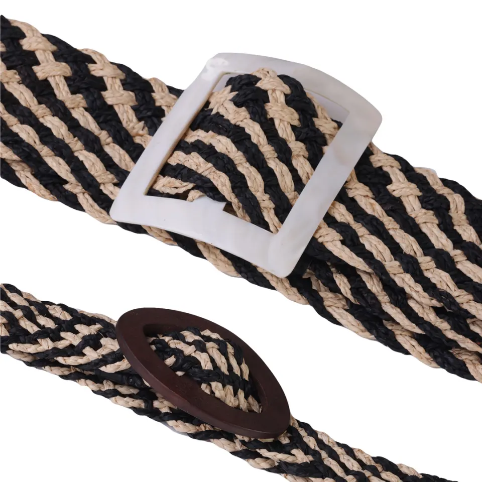 OM17-1171 BELT BRAIDED RAFFIA, image 2