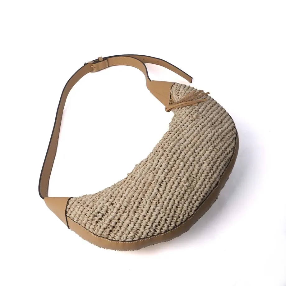 Crochet Raffia Halfmoon, image 4