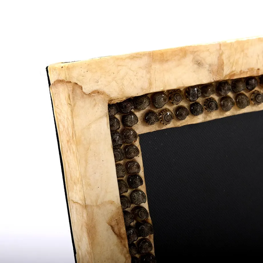 Smoked capiz photo frames with shell, image 3