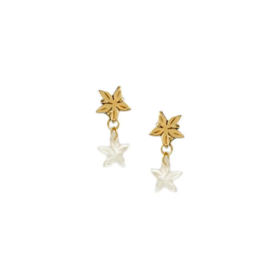 Santan Danglers in Ivory