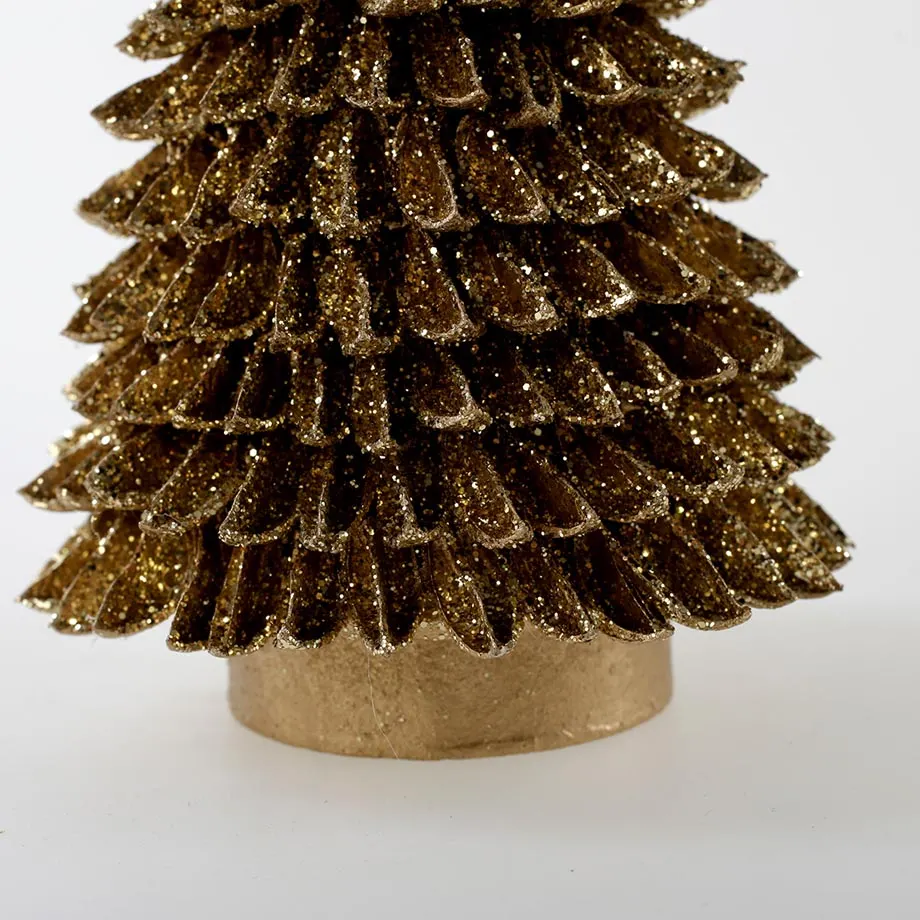 3.5”/8”H 1 set, 2pcs. Banaba Tree Ornament Gold, image 4