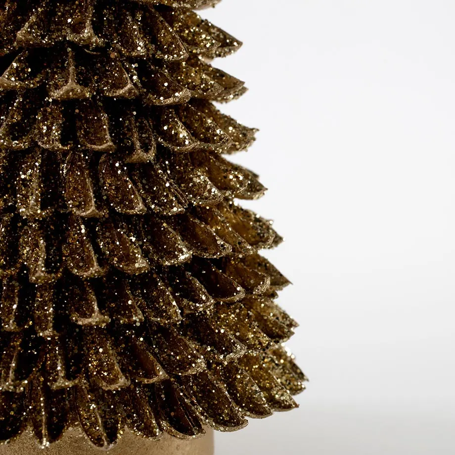 3.5”/8”H 1 set, 2pcs. Banaba Tree Ornament Gold, image 5