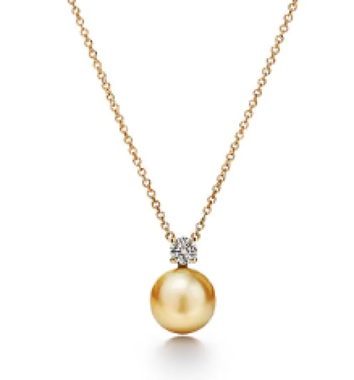 Golden South Sea Pearls Pendant in 14K Gold