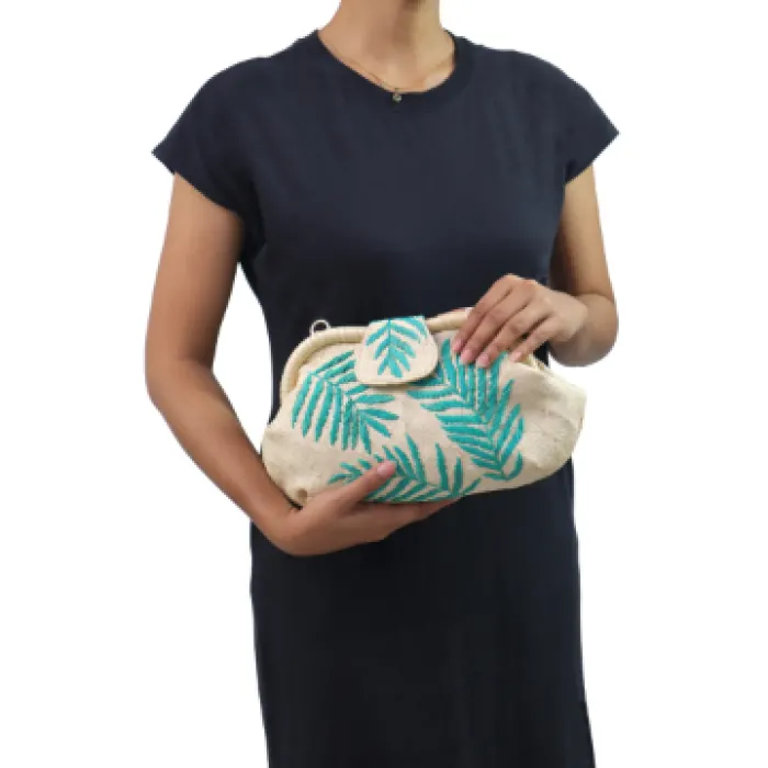 Palm Leaves Signature Basic Clutch, image 4