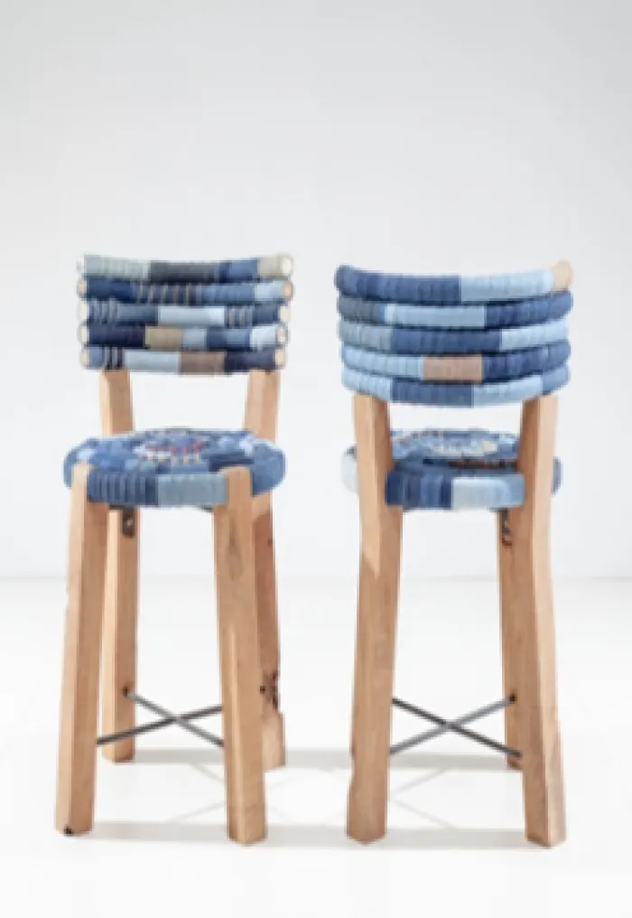Cebu Homecraft Denim Blue Stool