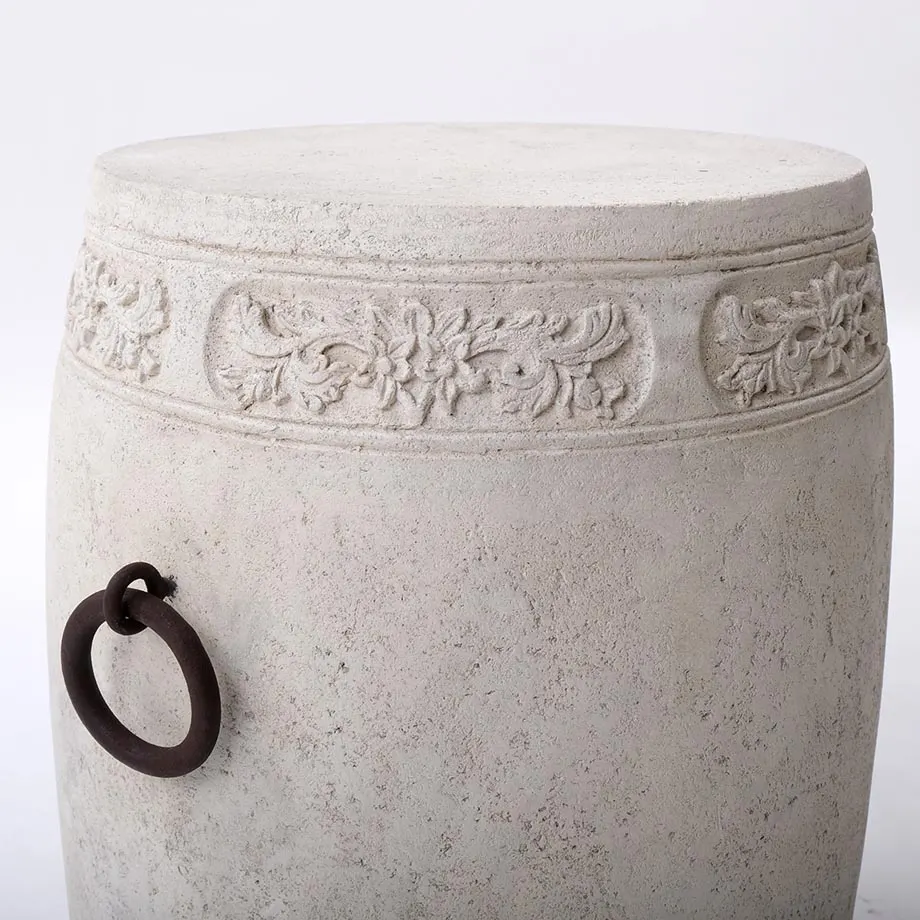 Acanthus Relief Barrel Stool, image 2