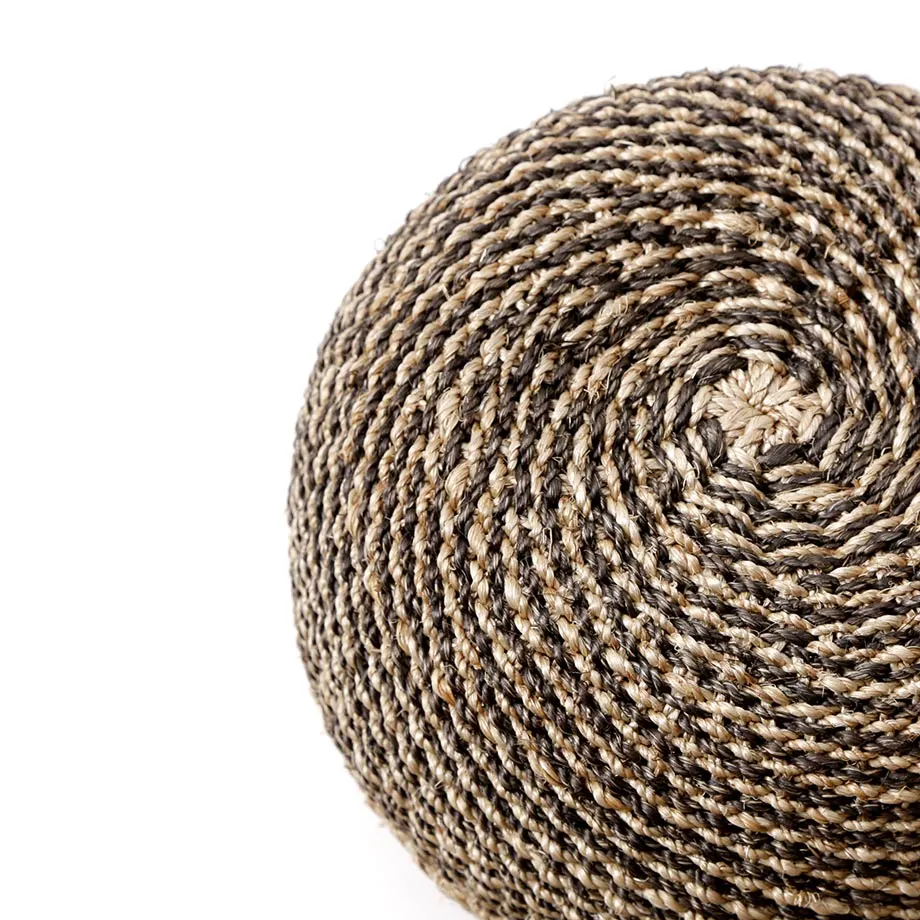 Round bulging Tahiti Basket with Diagonal Design, image 5