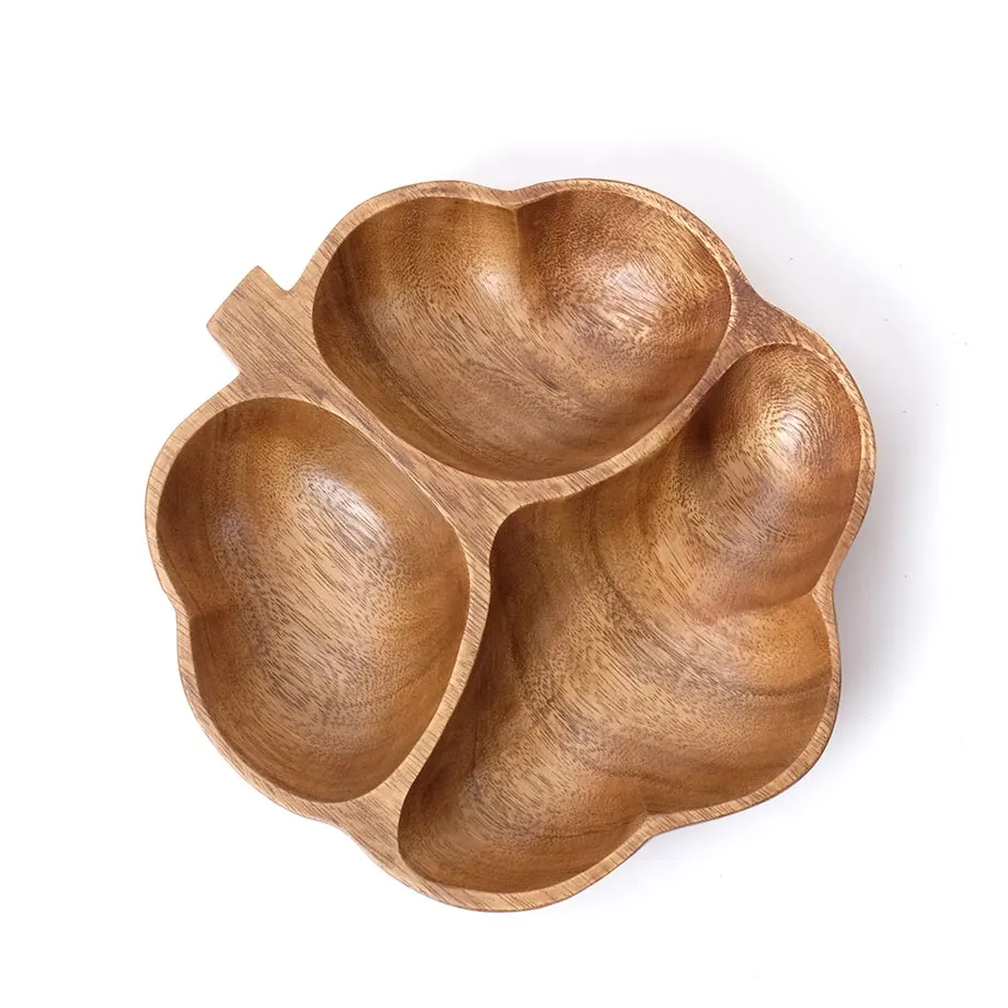 Acacia 3-Compartment Leaf Tray (MF-010), image 5
