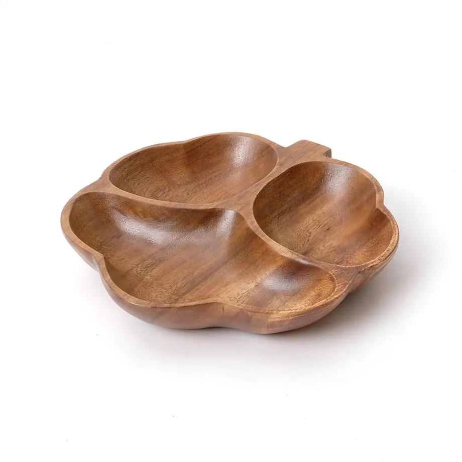 Acacia 3-Compartment Leaf Tray (MF-010), image 3