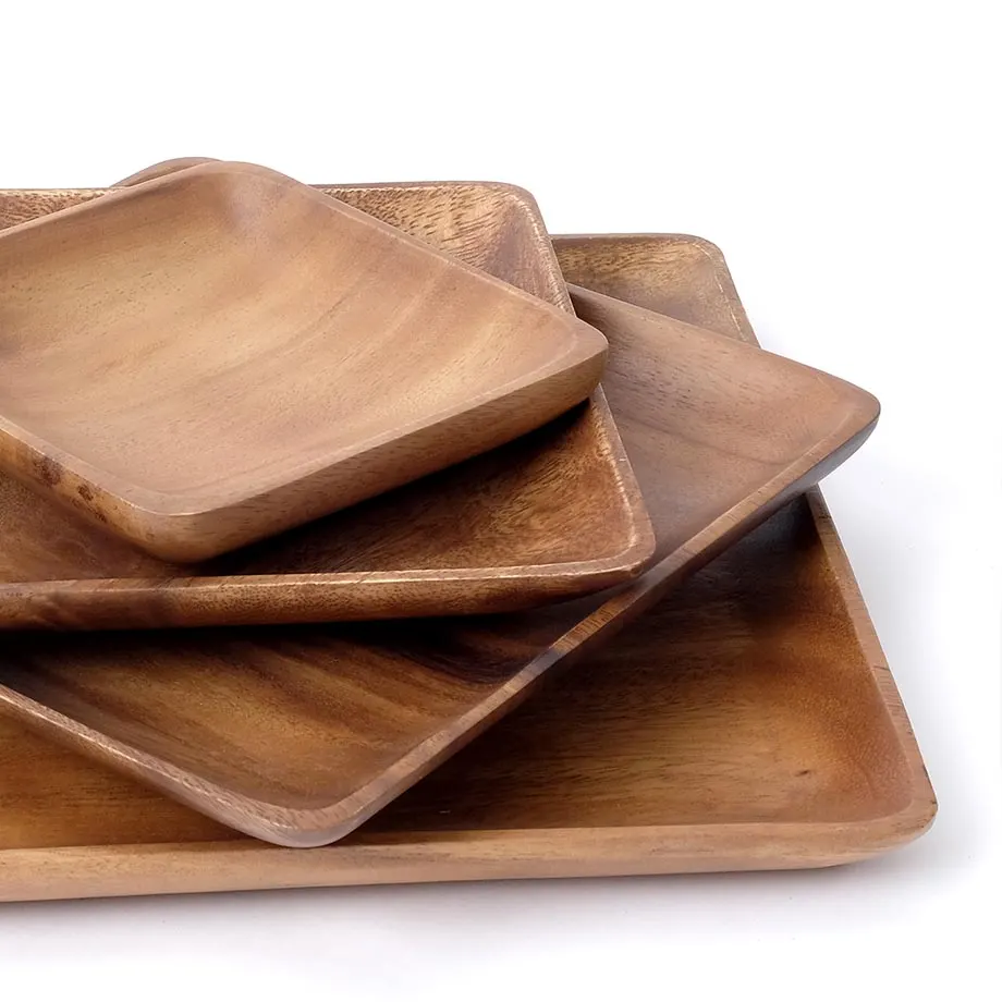 Acacia Traditional Square Tray (MF-013), image 1
