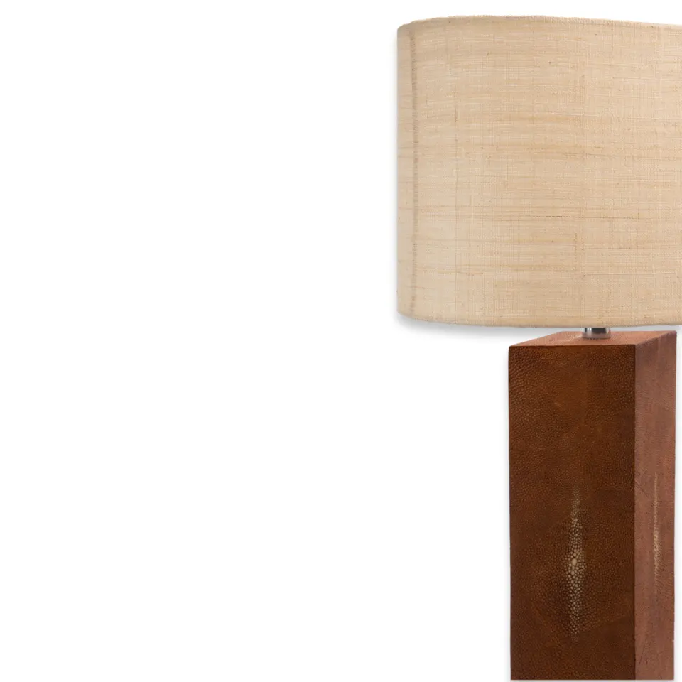 Faux Shagreen Table Lamp, image 4