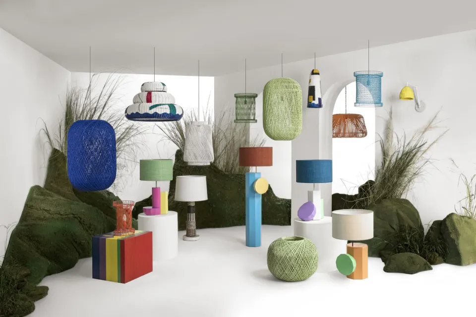 Crayons Table Lamps and Floor Lamp