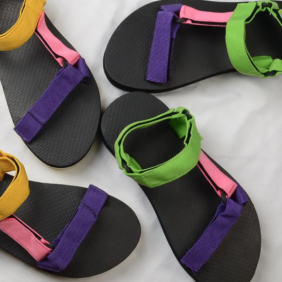 12mm Sporty Sandals in Tri-color (Green), image 5