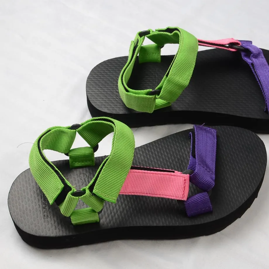 12mm Sporty Sandals in Tri-color (Green), image 2