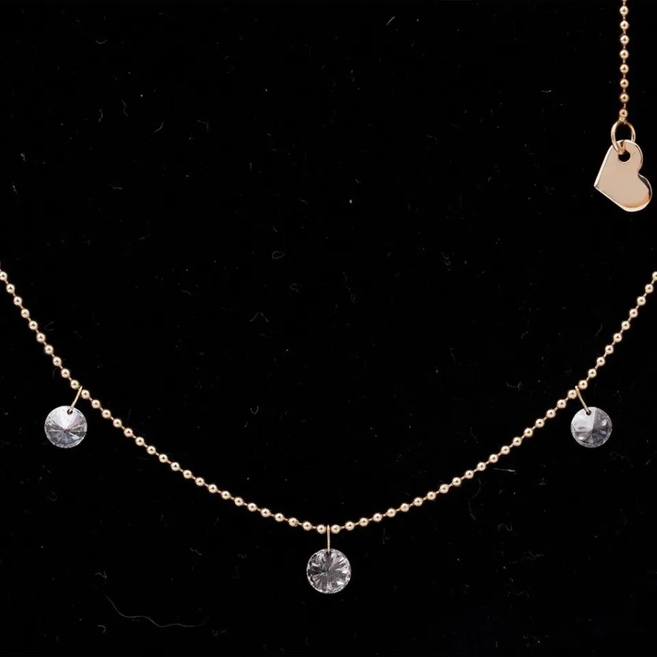 Seven Diamond Hanging Necklace , image 3